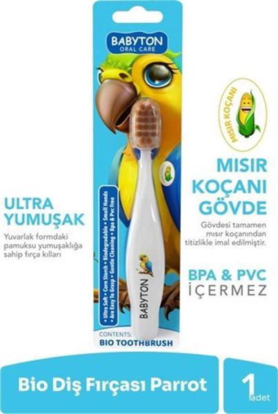 Babyton Bio Ultra Yumuşak Çocuk Diş Fırçası Papağan