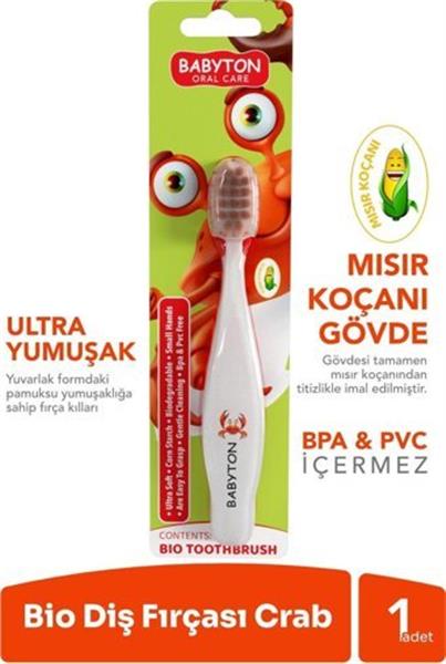 Babyton Bio Ultra Yumuşak Çocuk Diş Fırçası Yengeç