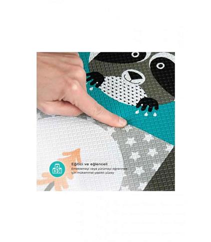Bblüv Multi Oyun Halısı Hayvanlar Desenli 140X100 Cm Bebek Oyun Matı