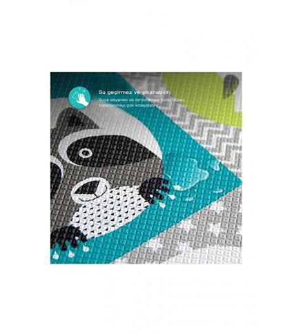 Bblüv Multi Oyun Halısı Hayvanlar Desenli 140X100 Cm Bebek Oyun Matı