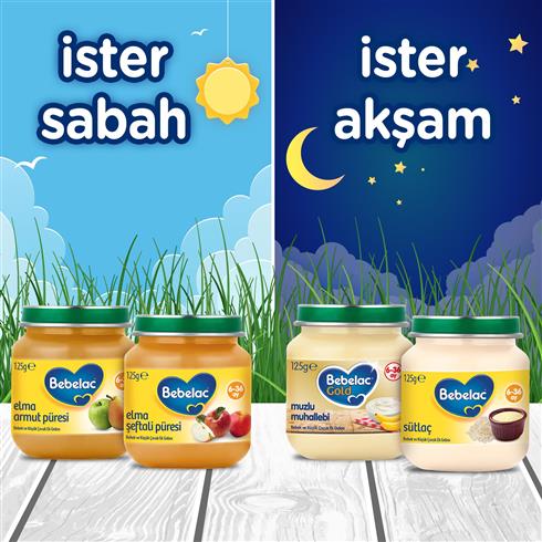 Bebelac Elma Armut Püresi Kavanoz Maması 125 Gr