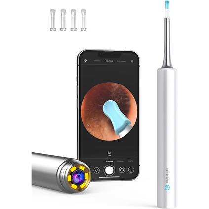 Bebırd T5 3MP Kamera 3.5MM Lens Şarjlı Wıfı Görüntülü Kulak Temizleyici Beyaz Renk