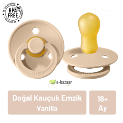 Bibs Colour Kauçuk Emzik 18+ Ay Vanilla