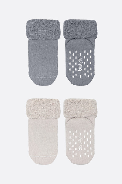 Bistyle 2Li Havlu Soket Kaymaz Basic Boy 10508 Gri