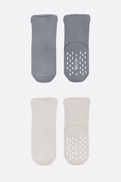 Bistyle 2Li Havlu Soket Kaymaz Basic Boy 10508 Gri