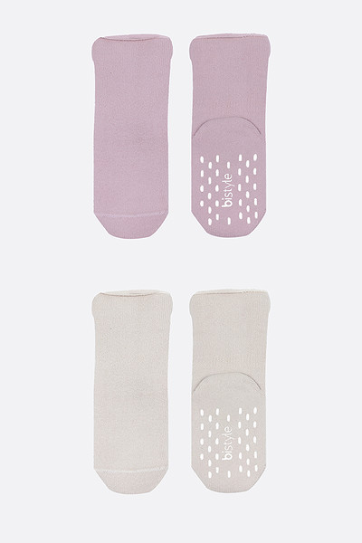 Bistyle 2Li Havlu Soket Kaymaz Basic Girl 10507 Lila