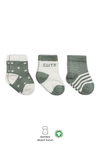 Bistyle 3Lü Penye Cute Stars Soket Çorap 10115 Nil