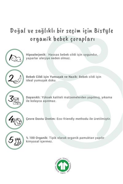 Bistyle 3Lü  Penye Kız Soket Çorap 10112 Pudra