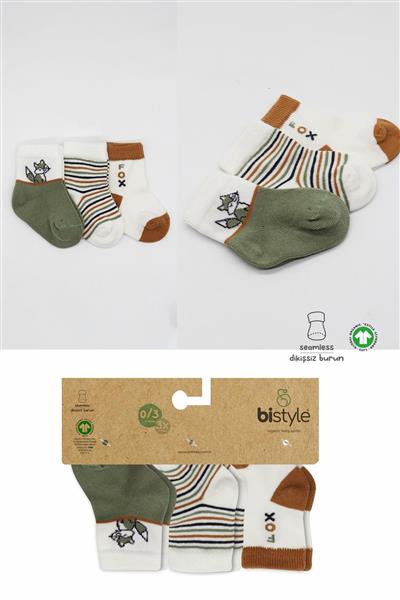 Bistyle 3'Lü Penye Soket Çorap 10109 Nil