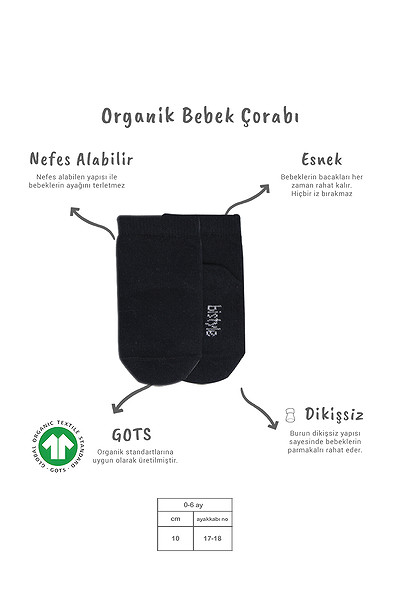 Bistyle 5'Li Penye Soket Kutulu Basic Çorap 10131 Gri