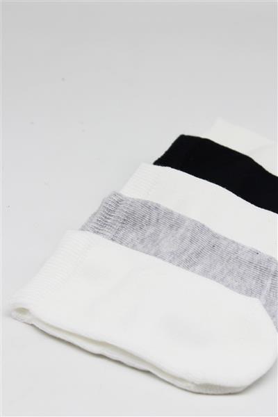 Bistyle 5'Li Penye Soket Kutulu Basic Çorap 10131 Gri