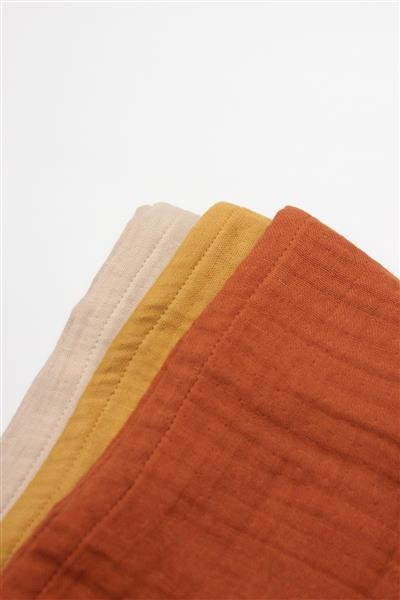 Bistyle 6'Lı Müslin Mendil 20X20 Cm 90106 Kiremit Bej Hardal