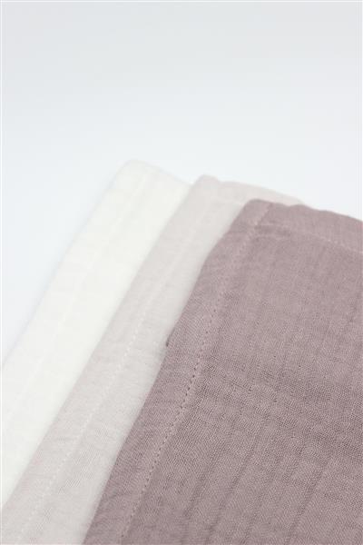 Bistyle 6'Lı Müslin Mendil 20X20 Cm 90106 Taş Ekru Antrasit