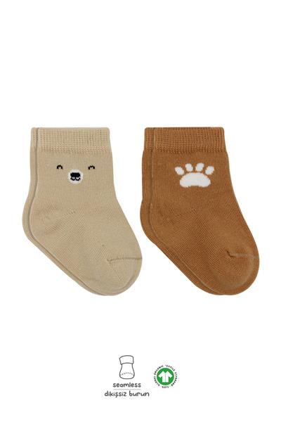 Bistyle 2Li Bear Penye Soket Çorap 10116 Bej