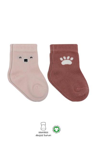 Bistyle 2'Li Bear Penye Soket Çorap 10116 Pembe