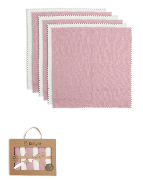 Bistyle Colours Kutulu 6Lı Penye Mendil 20X20 90161 Ekru Gül Kurusu