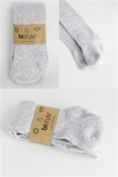 Bistyle Derby Basic Tekli Penye Külotlu Çorap BS50102B Gri