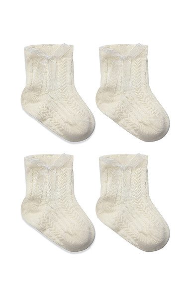 Bistyle Fiyonklu Penye Soket Çorap 2Li 10150 Naturel