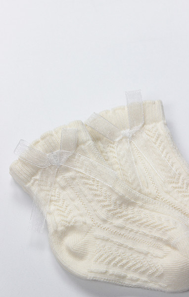 Bistyle Fiyonklu Penye Soket Çorap 2Li 10150 Naturel