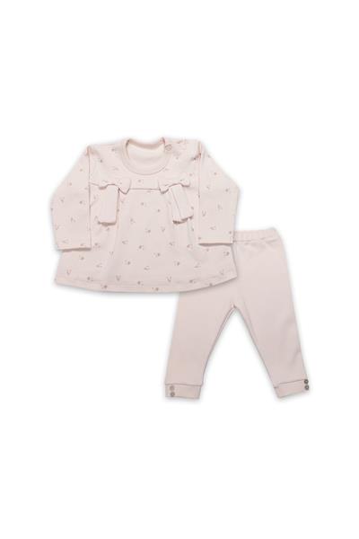 Bistyle Grow İn Love 2'Li Bebe Takım 14102 Pembe Ekru