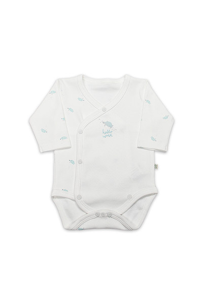 Bistyle Kruvaze Body Uzun Kol Hello World 17109 Mint