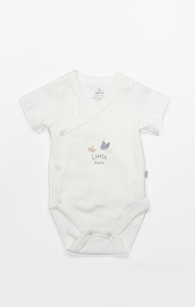 Bistyle Kruvaze Body Yarım Kol Little Boats 17152 Ekru