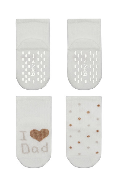Bistyle Mom Dad Penye Kaymaz Soket Çorap 2Li 10147 Puan Dad