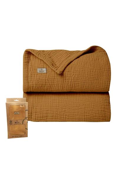 Bistyle Müslin Battaniye 120X120 Cm 70101 Hardal