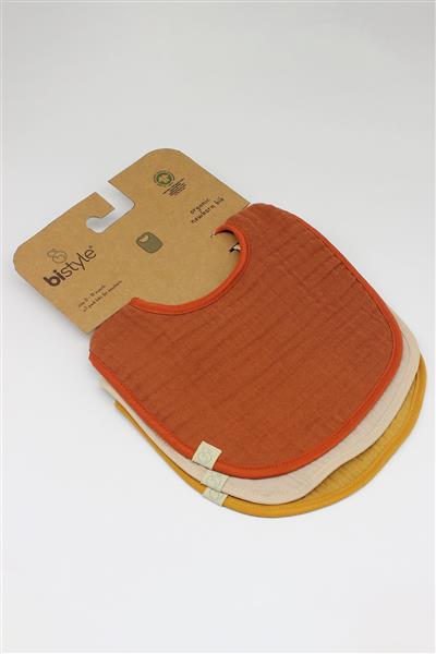 Bistyle Müslin Önlük 3'Lü BS60101 Kiremit Bej Hardal