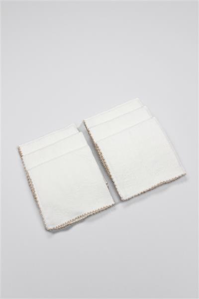 Bistyle Organik 28X28 6'Lı Havlu Mendil 90105 Ekru