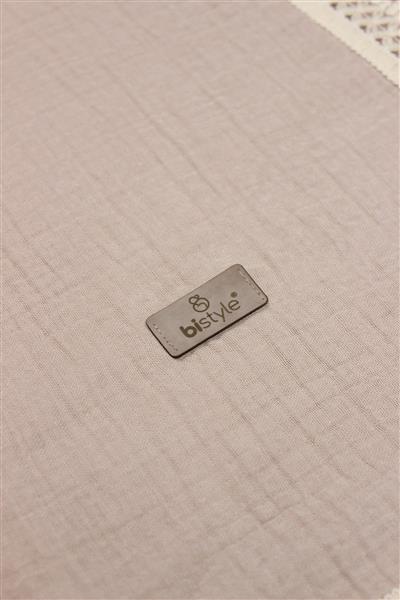 Bistyle Organik Müslin 80X90 Fistolu Battaniye 70112 Bej