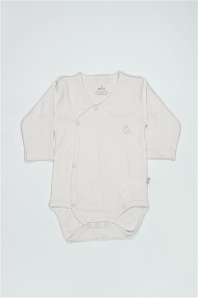 Bistyle Organik Natural Basic Style Kruvaze Uzun Kol Body BS17102 Ekru