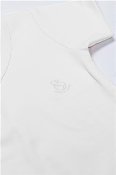 Bistyle Organik Natural Basic Style Kruvaze Yarım Kol Body BS17101 Beyaz