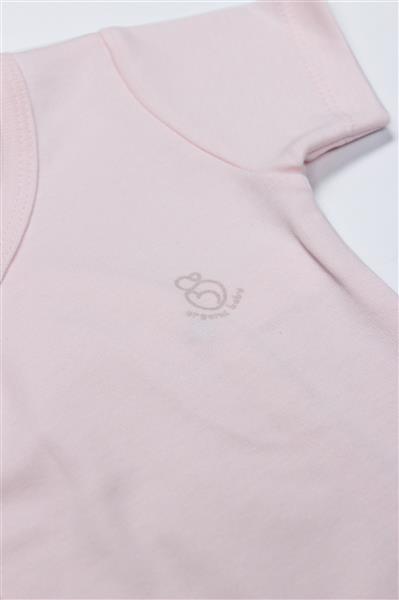 Bistyle Organik Natural Basic Style Kruvaze Yarım Kol Body BS17101 Pembe