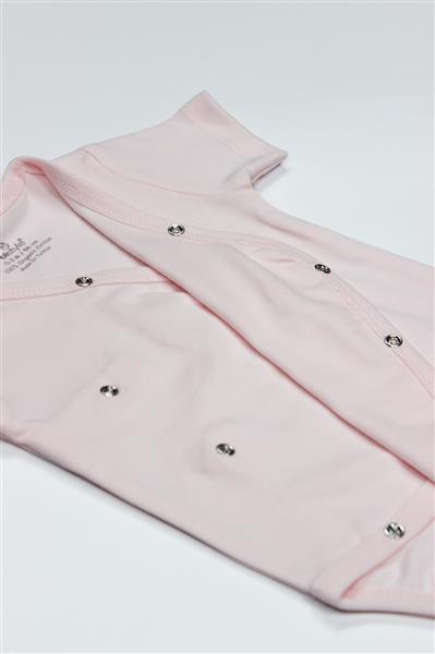 Bistyle Organik Natural Basic Style Kruvaze Yarım Kol Body BS17101 Pembe