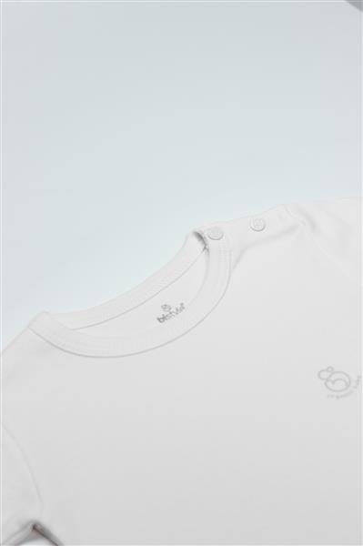 Bistyle Organik Natural Basic Style Yarım Kol Body BS17103 Beyaz