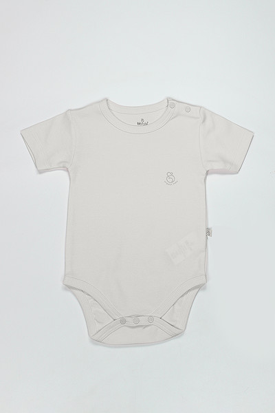 Bistyle Organik Natural Basic Style Yarım Kol Body BS17103 Ekru
