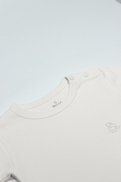 Bistyle Organik Natural Basic Style Yarım Kol Body BS17103 Ekru