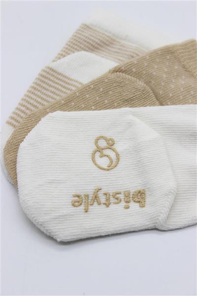 Bistyle 3Lü Puanlı Kaymaz Penye Soket Çorap 10108 Bej