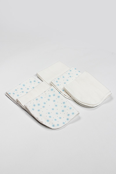 Bistyle Stars Kutulu 6Lı Penye Mendil 20X20 90104 Mavi
