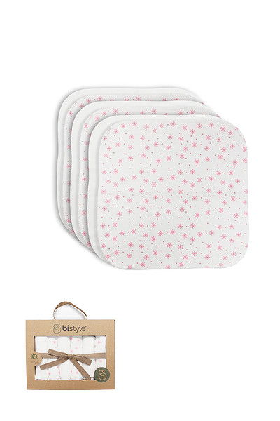 Bistyle Stars Kutulu 6Lı Penye Mendil 20X20 90104 Pudra