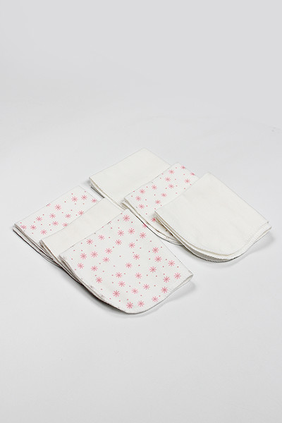 Bistyle Stars Kutulu 6Lı Penye Mendil 20X20 90104 Pudra