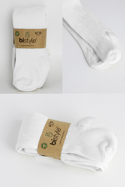 Bistyle Tekli Düz Külotlu Çorap 50104 Beyaz