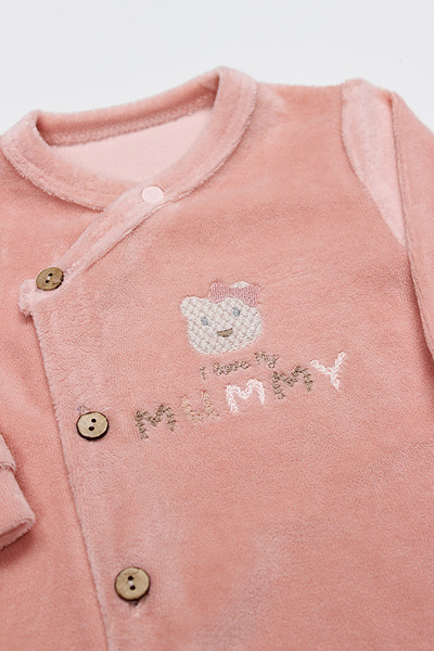 Bistyle Tulum Kadife I Love Mummy 15123 Pembe