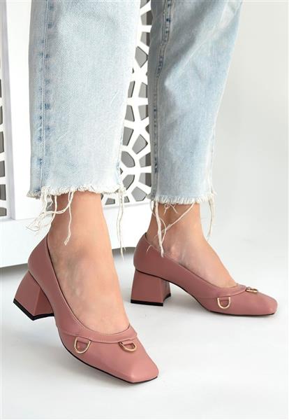 Cande Pudra Cilt Topuklu Ayakkabı