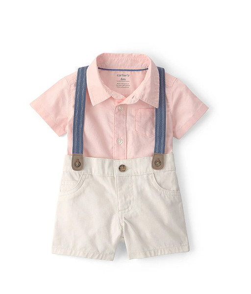 Carters Erkek Bebek Body Şort Set 1U634810 Pembe