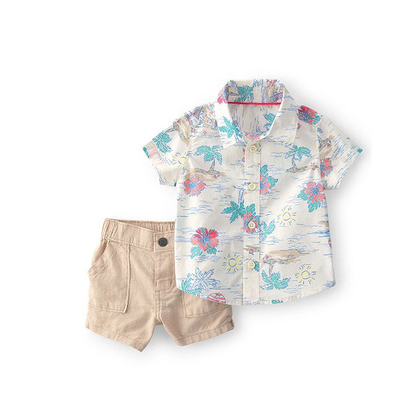 Carters Erkek Bebek Gömlek Şort Set 1U638510 Renkli