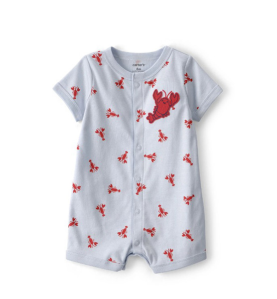 Carters Erkek Bebek Kısa Tulum 1V070610 Mavi