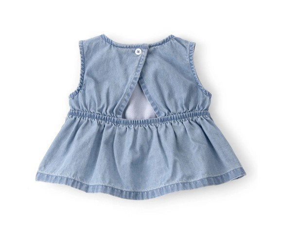 Carters Kız Bebek Body Şort Set 1U529310 Mavi