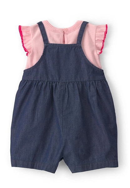 Carters Kız Bebek Salopet Set 1U563510 Mavi